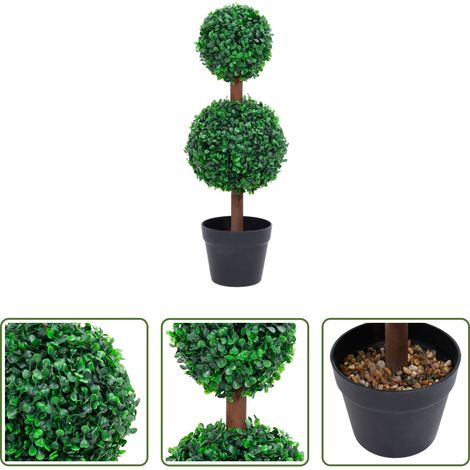 Plante artificielle -  Plante de buis artificiel avec pot Forme de boule Vert 60 cm (1/5)