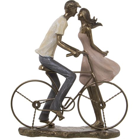 Drehmomentharz -Figur mit Fahrrad 25x111x30cmpour Alle Stile, um zu Hause eine Note zu verleihen (1/5)