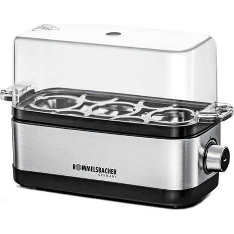 Cuiseur à œufs ER 300 - Pour 1 à 3 œufs - Dureté réglable - Surveillance électronique du temps de cuisson - Bol chauffant en acier inoxydable - Verre doseur avec pique à œufs - Enrouleur (1/5)