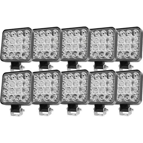Luz de trabajo, LED de alta potencia, diseño impermeable, 10 unidades. (1/2)