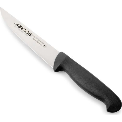 Cuchillo de cocina Arcos Colour - Prof  290525 de acero inoxidable Nitrum y mango ergonómico de Polipropileno de color negro y hoja de 13 cm, funda display (1/5)