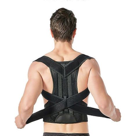 Correcteur de posture réglable pour adulte, corset dorsal avec bretelles et soutien lombaire, ceinture de maintien du dos pour posture quotidienne (1/2)