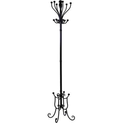 Appendiabiti a Stelo Ø34xh180 cm in Metallo Nero