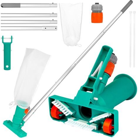 1pcs Aspirateur Piscine, Aspirateur Nettoyeur à Jet de Piscine Portable pour Nettoyer Piscine, Kit de Nettoyage de Piscine, Tête d'aspiration avec Brosse Inférieure, Tige en Aluminium Amovible (1/5)