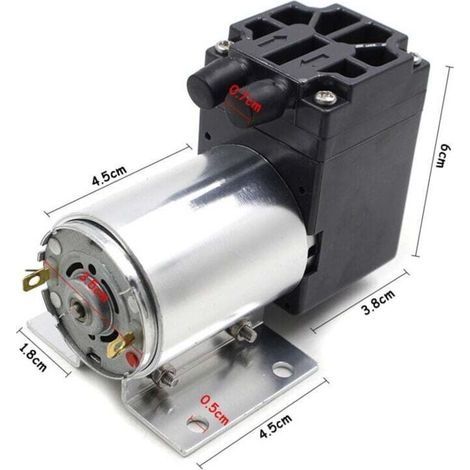 Mini-12-V-Unterdruck-Vakuumpumpe 5 l/min 65–120 kPa mit Sauganschluss (1/3)