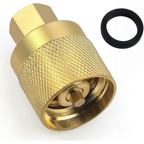 Adaptateur pour chariot élévateur compatible propane avec joint - Raccord en laiton compatible avec les réservoirs de propane (1/5)