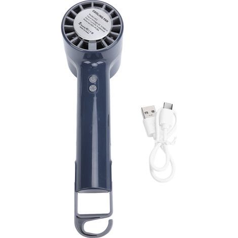 Ventilateur portable mains libres Ortviai bleu marine refroidissement semi-conducteur compresse froide USB léger silencieux (1/5)