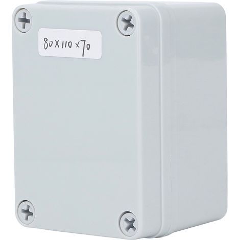 Anschlussdose mit grauer ABS-Montageplatte, IP67 wasserdichtes Gehäuse für elektrische Heimwerkerprojekte, staub- und wasserbeständig. (1/5)