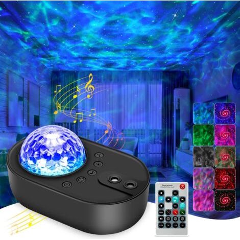 Projecteur Ciel Etoile, Lampe Projecteur LED Étoilé Galaxie, Ciel Étoilé Plafond Projecteur Veilleuse Enfant Adulte avec Bruit Blanc Intégré, Haut-Parleur Bluetooth/Télécommande/Timer (1/4)