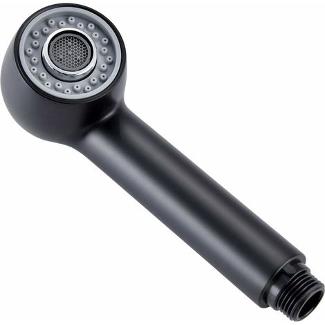Grifo retráctil negro mezclador de ducha fregadero de cocina 2 chorros cabezal de ducha de repuesto para grifo de cocina o fregadero, (1/5)