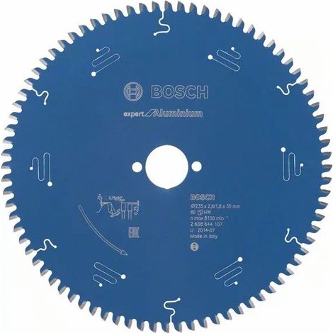 Bosch – Lame de scie circulaire pour aluminium 235mm – Alésage 30mm – 80 dents Microteq – Couper métaux non ferreux – 2608644107