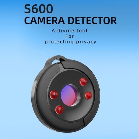 Détecteur de Caméras Cachées Toivize S600 Anti-Espionnage Infrarouge Sans Fil Compact Blanc pour Voyage Hôtel Bureau Protection Vie Privée (1/4)