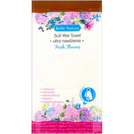 Toalla húmeda de microfibra Estetica Belle Nature con estampado de flores frescas