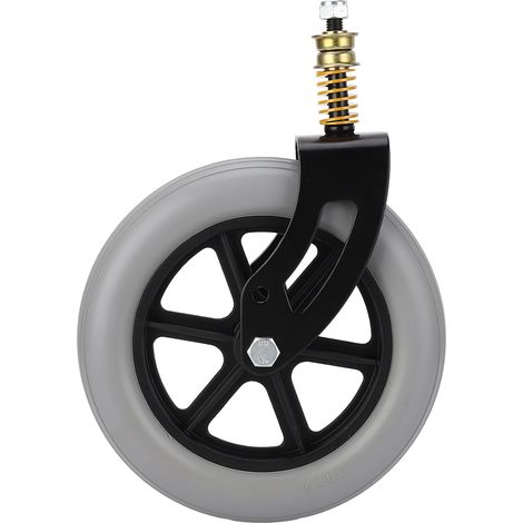 GARRYFIZH Ensemble roulette avant fauteuil universel, Moyeu PU, Roue solide 10 x 2 pouces, Ressort amortisseur, Pièces de rechange