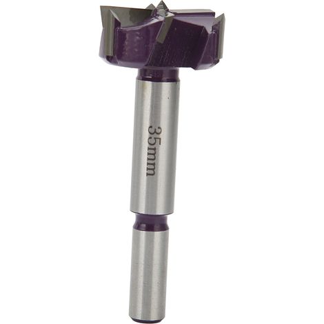 Mèche à gabarit pour charnière invisible, 3 cannelures, pour le travail du bois, en acier au carbone, pour outils électriques, 35 mm (1/5)