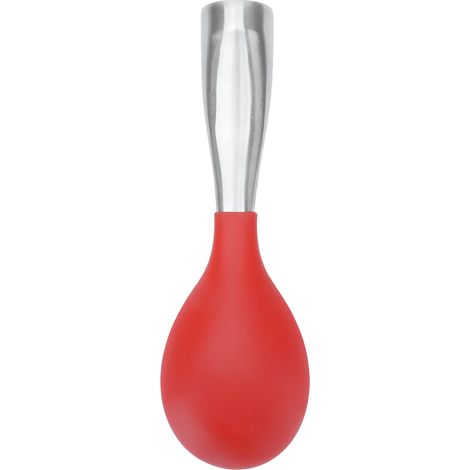 Cuillère à Riz en Silicone avec Manche en Acier Inoxydable, Anti-Adhésive et Stable pour Maison et Restaurant (1/5)