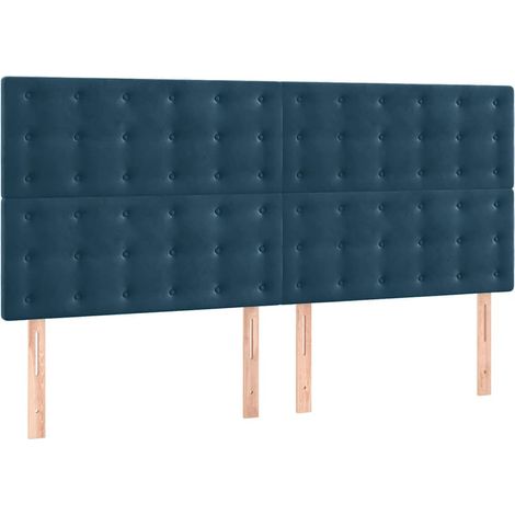 Maison Exclusive - Cabecero Terciopelo Azul Oscuro 180x5x118/128