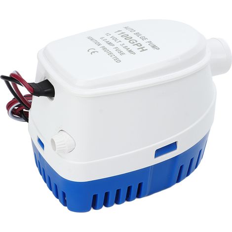 Automatische Tauchpumpe für Bilgenwasser für Boote, 12 V, Kunststoff, mit Schwimmerschalter, Fördermenge 1100 GPH (4164 l/h). Bootszubehör. (1/4)