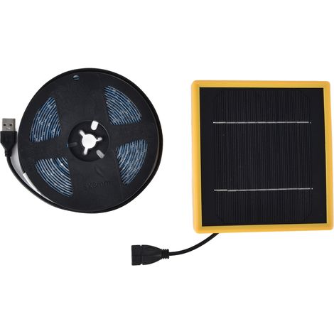 Lumière solaire de croissance de plantes, bande de lampe LED à spectre complet 5W pour le jardinage en serre 5V 16,4 pieds