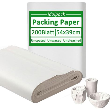 200 Feuilles Papier d'Emballage Déménagement Objets Fragiles (54x39cm) (1/5)