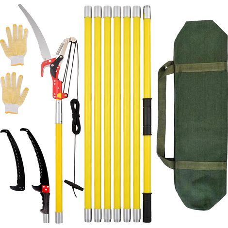 Sierra de pértiga, longitud ajustable, podadora manual, 8 secciones (1/2)