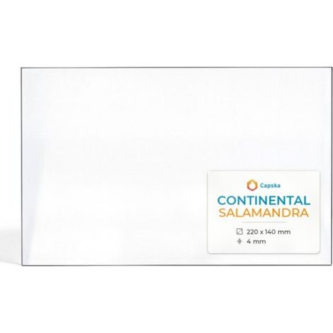 Vitre Continental SALAMANDRA - Verre Rectangle pour poêle à bois - 220 x 140 mm (L1 x H1) - 4 mm autonettoyant (1/5)