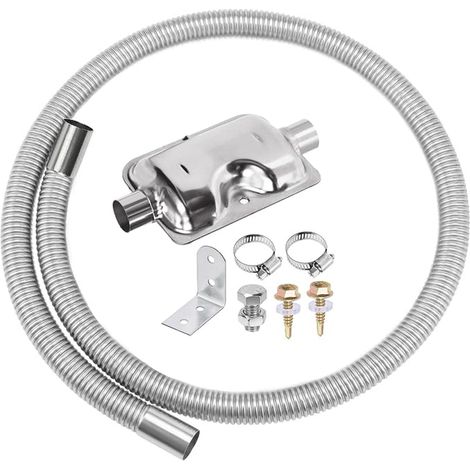 tuyau d'échappement de chauffage diesel en acier inoxydable et silencieux d'échappement kit de clip de tuyau, tuyau d'échappement de voiture (1/4)