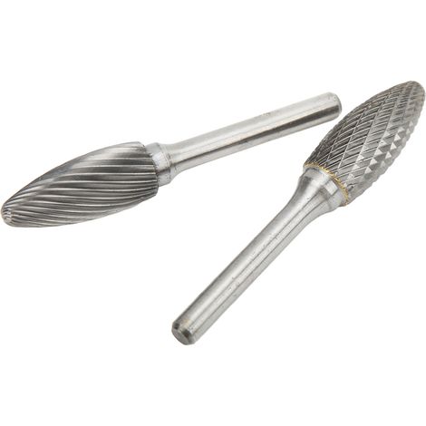 Lime rotative en carbure à simple ou double tranchant, diamètre de pointe de 14 mm, diamètre de tige de 6 mm, polyvalente, convient au travail des métaux, à la sculpture sur bois et au meulage. (1/5)