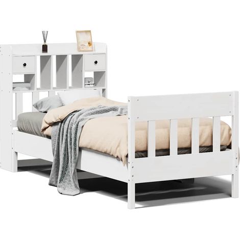 Maison Exclusive - Letto senza Materasso Bianco 90x190 cm in Legno Massello Pino