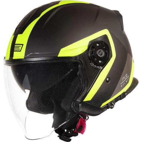Casco XXL Origine Palio 2.0 de estilo tecnológico, color amarillo flúor y negro. (1/5)
