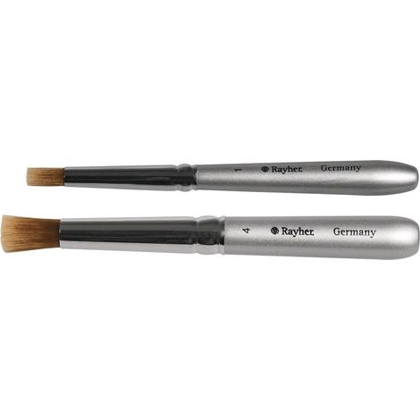 kit pinceau pochoir petit manche aluminium, 2 pcs. ø 8+5 mm, 37317000, Blanc, Unique
