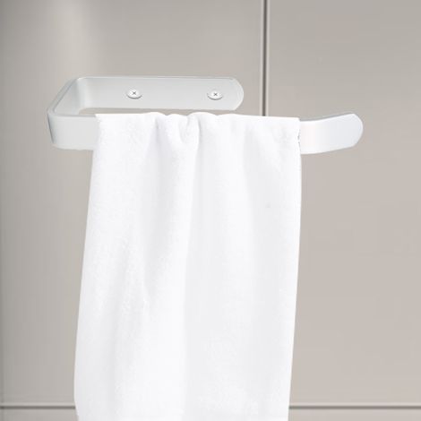 Porte-serviettes Space Alumina, porte-papier toilette mural, rangement pour rouleau de papier toilette, modèle 417032, finition mate allongée. (1/5)