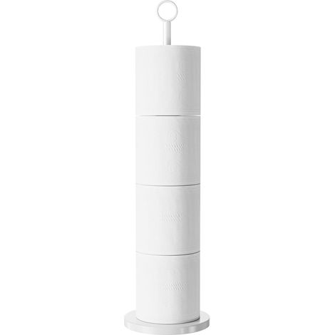 Porte-rouleau de papier toilette autonome (avec fonction réserve), support en acier inoxydable pour rangement de rouleaux de papier toilette (1/5)