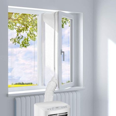 300 cm Universal-Fensterdichtung für mobile Klimageräte und Wäschetrockner-Luftaustauschschutz mit Reißverschluss (1/5)