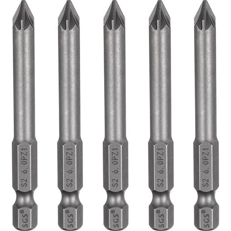 5 pièces PZ1 Embout de tournevis queue hexagonale 1/4" (1/5)