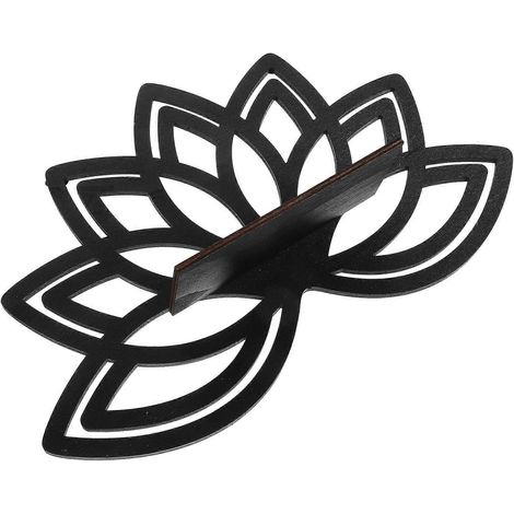Étagères flottantes en bois noir, compatibles avec la décoration murale, étagère de rangement en bois (1/5)