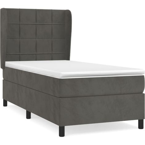Maison Exclusive - Boxspringbett mit Matratze Dunkelgrau 90x190 c
