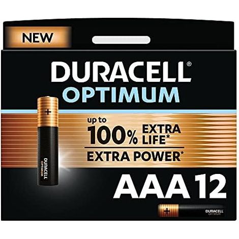 Duracell Optimum Pilas alcalinas AAA pack de 12