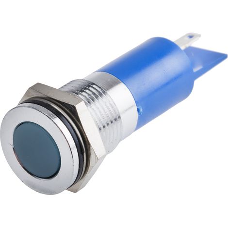 Voyant LED lumineux Bleu RS PRO, dia. 14mm, 6 36V c.c., IP67 ( Prix pour 1 )