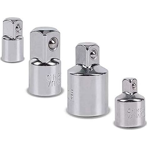 Adaptateur de douille à cliquet 4 pièces Adaptateur de douille à cliquet 1/2 à 3/8-3/8 à 1/2-1/4 à 3/8-3/8 à 1/4 Réducteur de douille pour douilles et embouts (1/5)