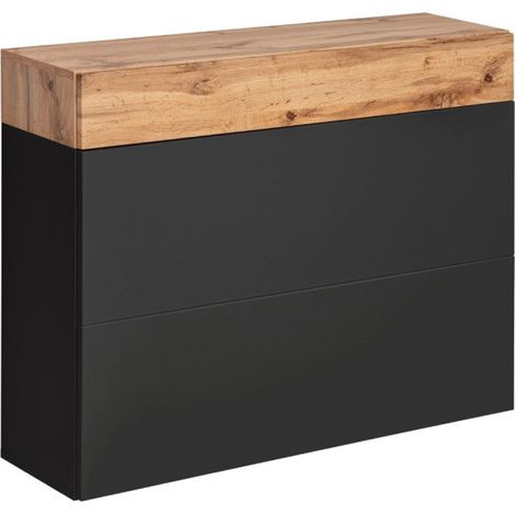 Buffet 2 Portes & 1 Tiroir "Easy" 100cm Noir (1/4)