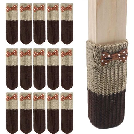 Pieds de Chaise Tricotés,16 pièces de Chaussettes de Meubles en Tricot Chaussettes de Chaise Tricoté, Chaussettes de Chaise, Chaussettes de Meuble, Chaussettes Pied de Table (1/5)