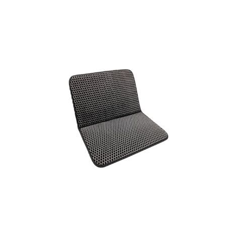 Tapis de litière pour chat, noir, 40x60 cm, pliable, motif nid d'abeille. (1/5)