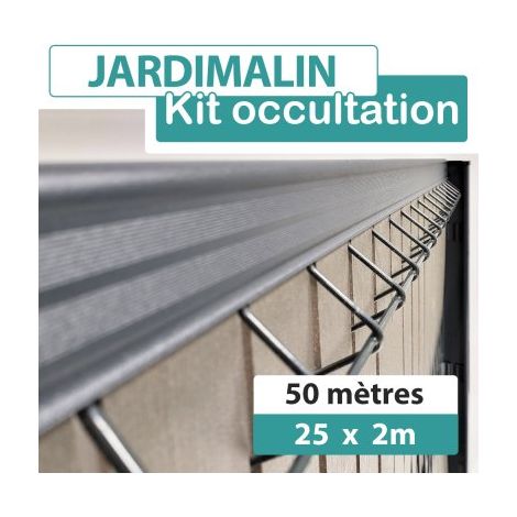 Kit Occultation Composite Gris Clair 50M - JARDIMALIN - 1,03m (1/4)