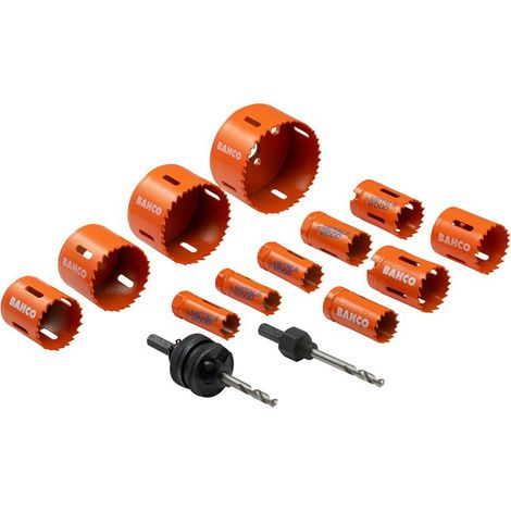 Bahco 3834-PROMO-122 Plumber's Bi-Metal Holesaw Set, 14 Piece BAH3834122PB