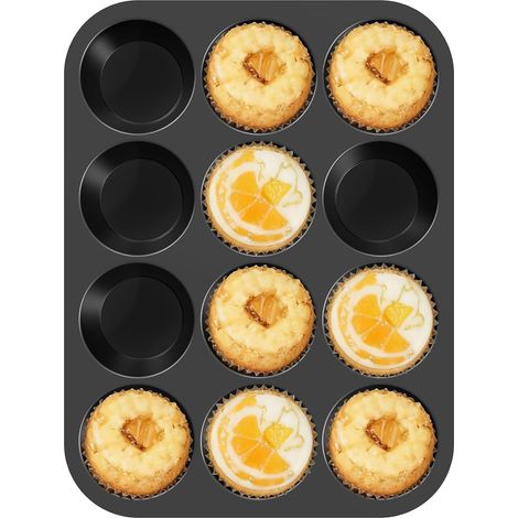 1 Moule à Muffins, Cadre Métal Intégré, Silicone Anti-adhésif, Pour Four Et Congélateur, Cuisine Domestique (1/5)