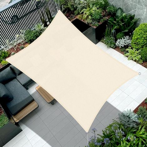 Voile d'ombrage Carré 2.5x2.5m Imperméable Toile Ombrage 95% UV Protection pour Patio Balcon Jardin Terrasse Extérieur-Antracite