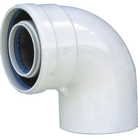 Baxi 140040175 - Coaxial 87° concentric elbow Ø80/125 - white