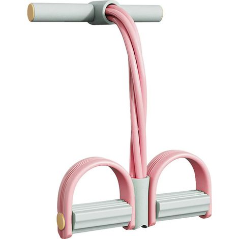 Bande de résistance à 4 tubes avec poignée, corde de tension multifonctionnelle, appareil d'entraînement pour abdominaux (yoga), appareil de traction pour pédales, appareil d'étirement corporel, équip (1/5)