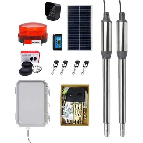 Kit d'ouvre-portes automatiques Dispositif d'ouverture de porte automatique Kits multifonctionnels d'opérateur d'ouvre-porte battante en acier inoxydable avec accessoires en option pour accessoires de (1/5)